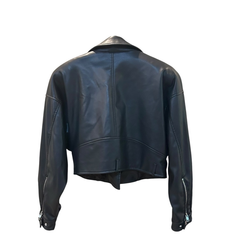 Lamarque Dani Moto Jacket Sz M Faux Leather Soft Pocket Zip Up Jacket - Picture 6 of 12
